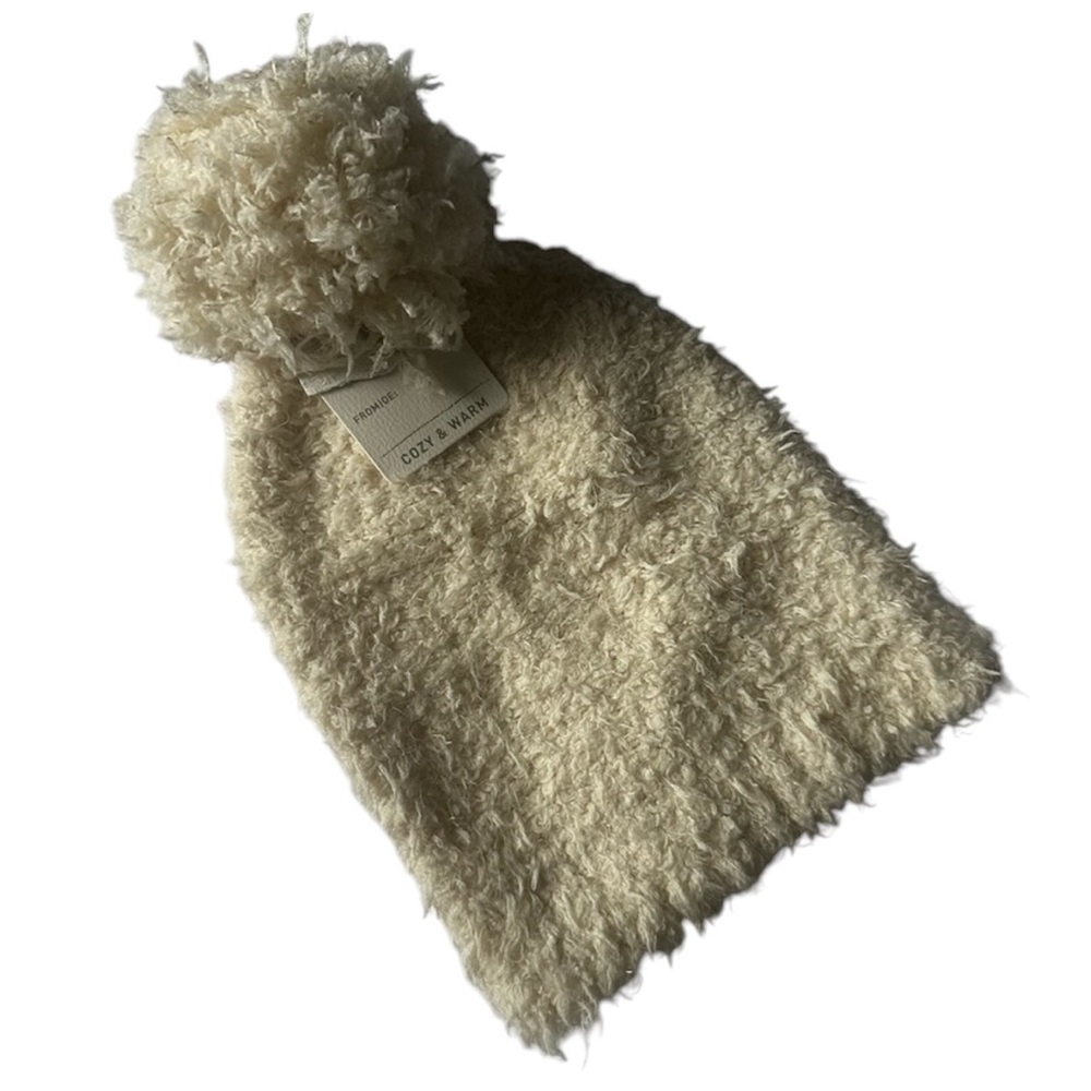 Cream soft cozy beanie by Lemon OS